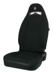 CORBEAU : Moab Cloth Insert Recliner Front Seat in Black Vinyl/ Cloth Insert - 70011DS